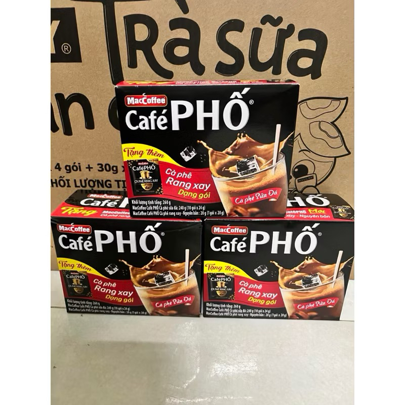 Cafe Phố Sữa Hộp 240g tặng trà sữa