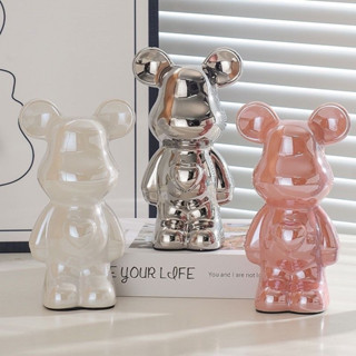 Ống heo tiết kiệm hình tượng gấu bearbrick decor cao cấp cao 28cm thích hợp trang trí nhà cửa