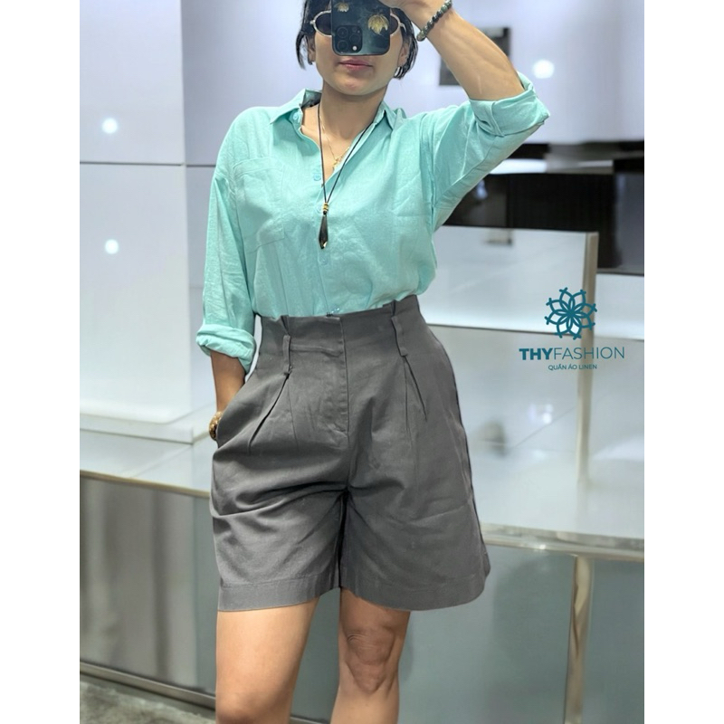 QUẦN NGỐ Nữ chất LINEN - Chất đã xử lý độ rút (48-78kg)1