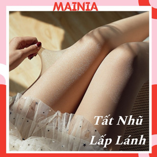 [ Size 40-75Kg ] Quần Tất Nhũ Kim Tuyến XẺ ĐÁY quần tất da kim tuyến phong cách sexy, sang chảnh MAINIA STORE