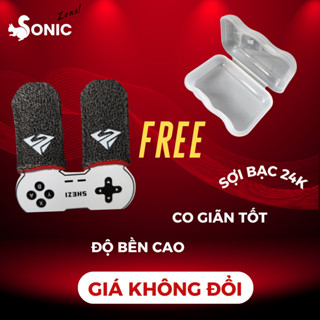 Bao Tay Chơi Game Shezi Pro Tặng Hộp Chơi FreeFire, Liên Quân Mobile Chống Mồ Hôi Tay