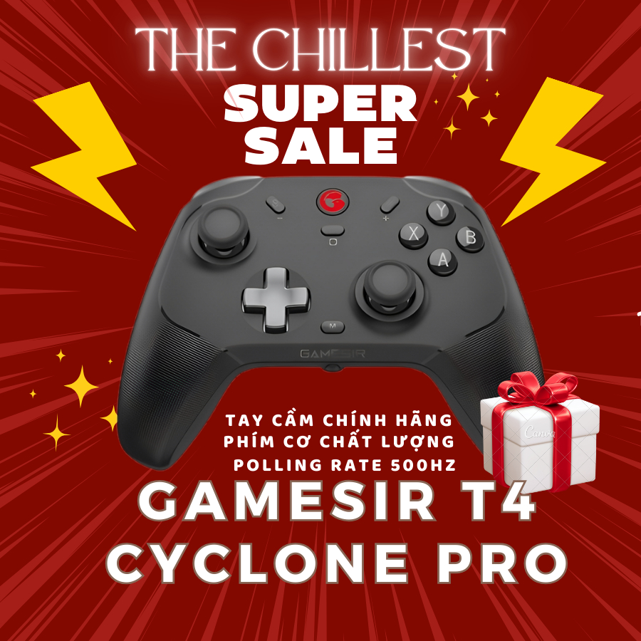 Tay cầm Gamesir T4 Cyclone Pro - Tay cầm phím cơ, Hall effect, Rung trigger, Gyro kết nối đa nền tảng