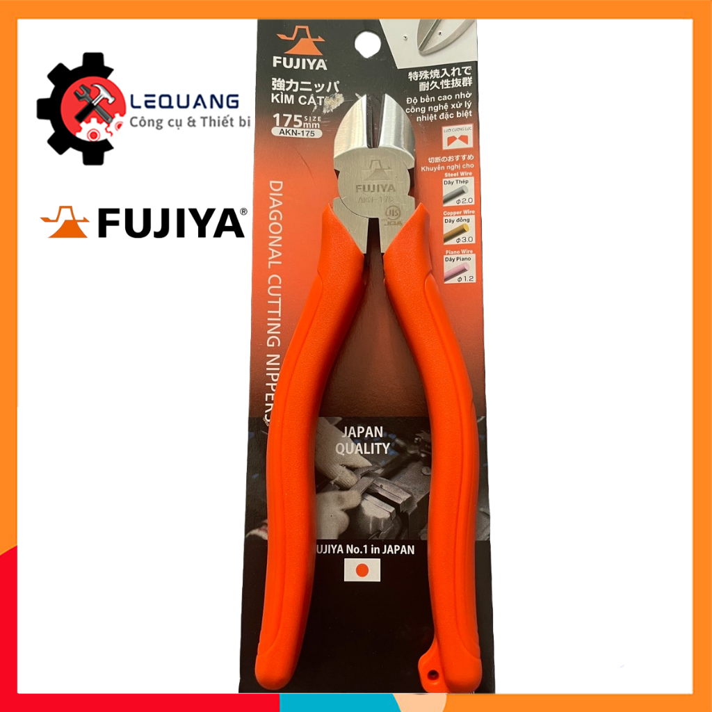 Kìm cắt Fujiya AKN-175 - 7"/175mm Nhật Bảnhợp kim thép bền bỉ chống gỉ sét