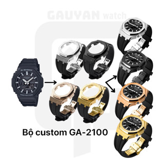 Vỏ Custom AP cho Đồng hồ GA-2100 khung kim loại, dây cao su