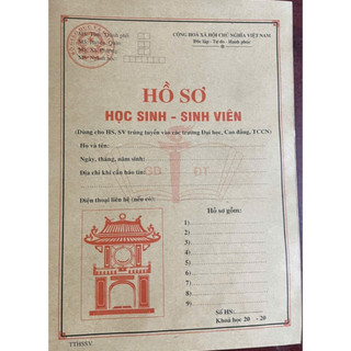 Combo 10 bộ hồ sơ học sinh - sinh viên - SP000383