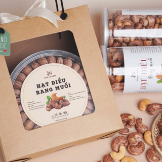 Set Quà Tặng DẤU ẤN VIỆT, Set Hạt Điều Rang Muối DALA, Hạt Điều Bình Phước Vỏ Lụa loại A.