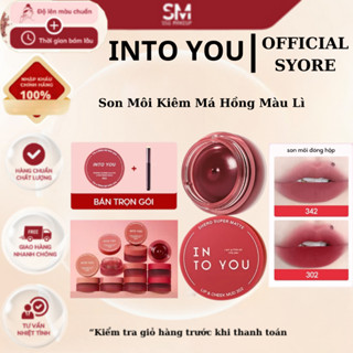 [INTO YOU] Son Kem INTO YOU Dạng hũ 5g, Kem Xốp Mềm, Nhẹ và Mịn Môi (kèm cọ tán)
