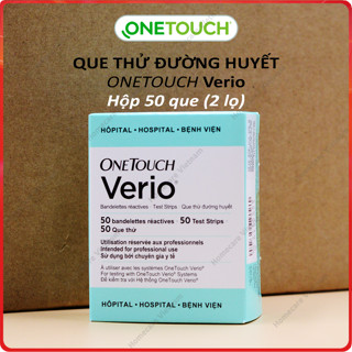 Que thử đường huyết OneTouch Verio – Hộp 50 que thử, đóng gói trong 2 lọ