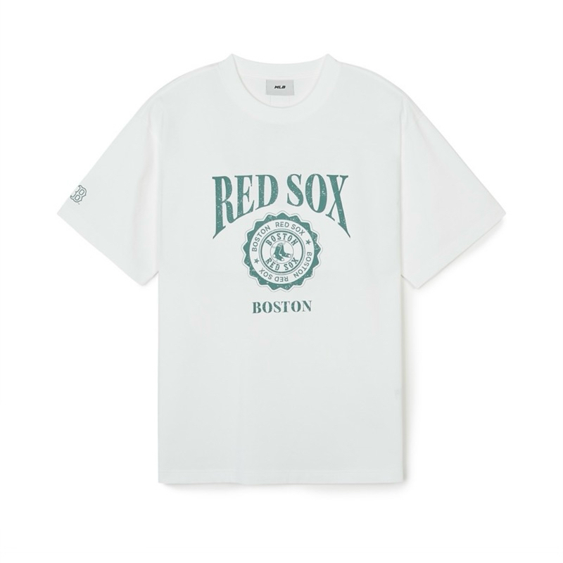 CHÍNH HÃNG - Áo MLB Vintage Logo Graphic Over Fit T Shirts BOSTON REDSOX T-Shirts - Áo thun cổ tròn 