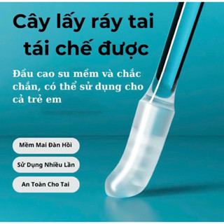 24 Tăm Bông Silicon - Bám Dính Lấy Sạch Rái Tai - Tái Sử Dụng Được Lấy Ráy Tai NAM Nữ