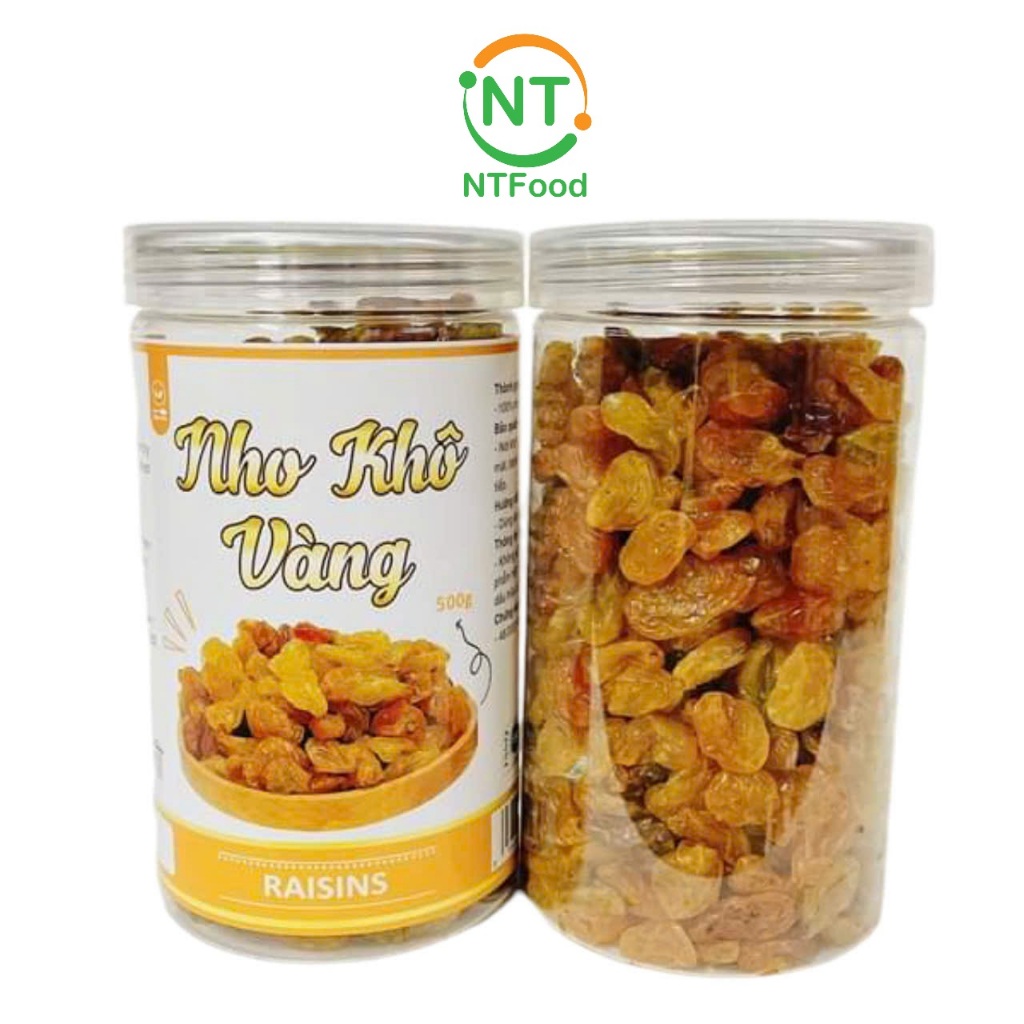 Nho Khô Vàng NTFood Hũ 500Gr - Nhất Tín Food