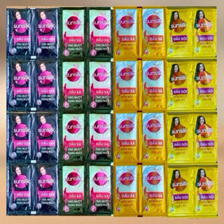 50 gói LẺ dầu gội - dầu xả Sunsilk, dove, lifebouy... hàng gói lẻ