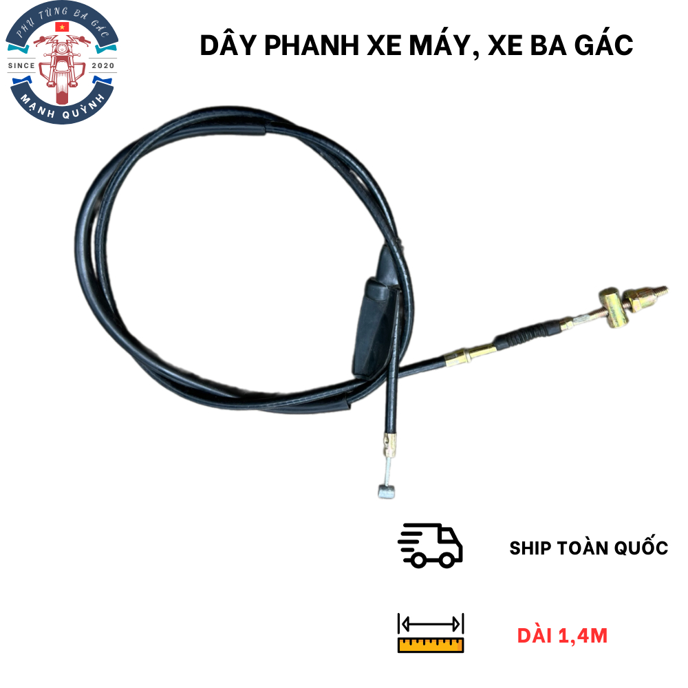 Dây phanh, dây thắng dài 1,4m xe máy, xe ba gác