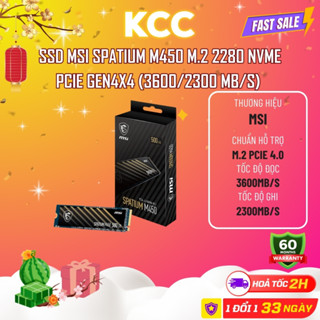 Ổ cứng SSD MSI SPATIUM M450 500GB 1TB M.2 Chính Hãng - Bảo Hành 5 Năm