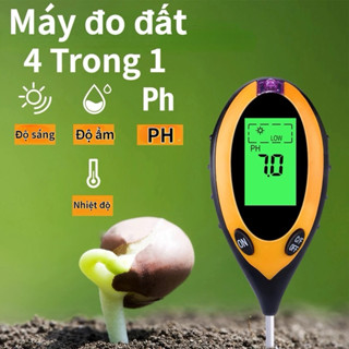 Máy Đo Độ PH Đất 4 trong 1 (PH/ Độ Ẩm/ Ánh Sáng/ Nhiệt Độ) Tặng Kèm Pin 9V