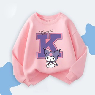  Áo Sweater Trẻ Em Chất Vải Nỉ Cotton Mềm Mịn Ấm Áp Hình Chữ K Kuromi Cute Dành Cho Bé Yêu  M 91  
