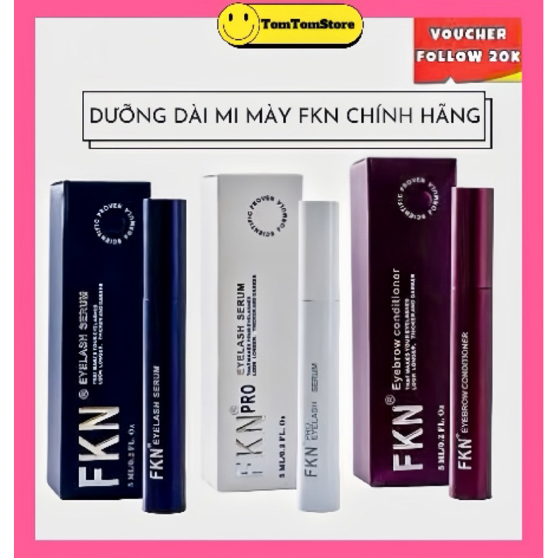Dưỡng dài lông Mi Mày FKN Giúp Mi Dài Dày Đen Cong Vút chính hãng