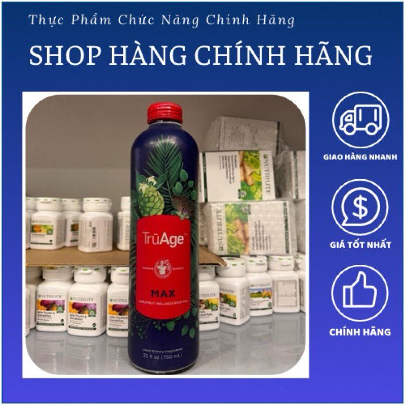 [ 1 thùng 4 chai ] Noni max - TruAge Max bổ sung năng lượng cho các tế bào – 750ml/chai