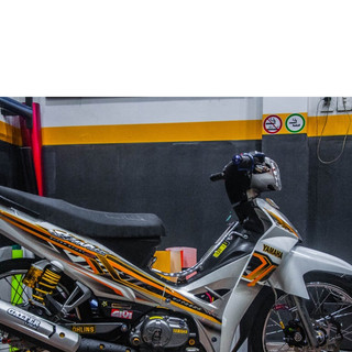 Tem Sirius xe bạc phối tem cam đen DECAL 3A