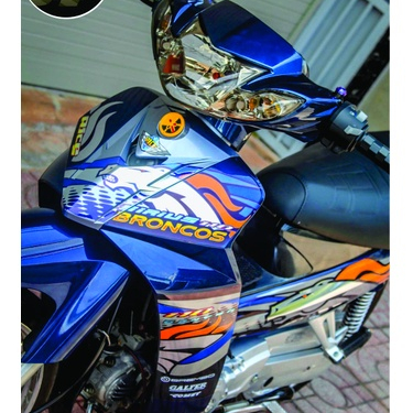 Tem xe sirius Broncos Denver 110 bao chất DECAL 3A