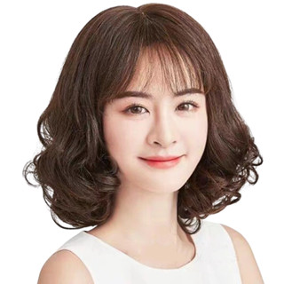 Tóc giả nữ xoăn nguyên đầu trung niên S07TN17 TẶNG LƯỚI TRÙM Tóc giả trung niên cả đầu nữ xoăn