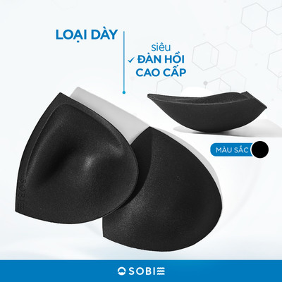 Mút nâng ngực tam giác loại dày siêu đàn hồi cao cấp SOBIE ĐEN