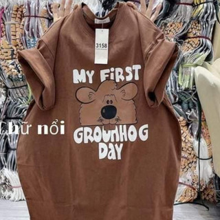 Áo thun cotton khô 3158 nam nữ in hình dáng rộng chonmua365