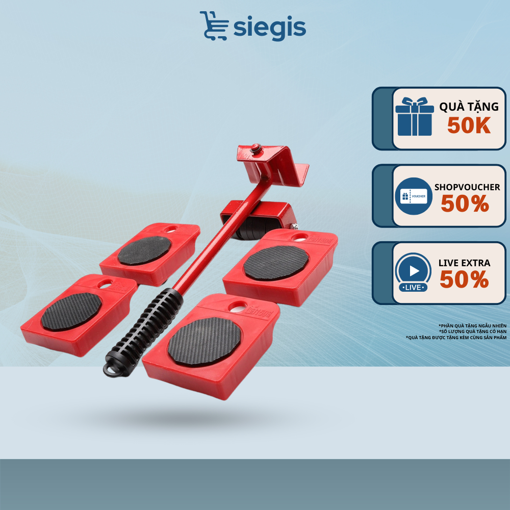 Dụng Cụ Di Chuyển Đồ SIEGIS Đa Năng Giúp Dễ Dàng Nâng Và Di Chuyển Vật Nặng Chịu Tải Tới 200KG