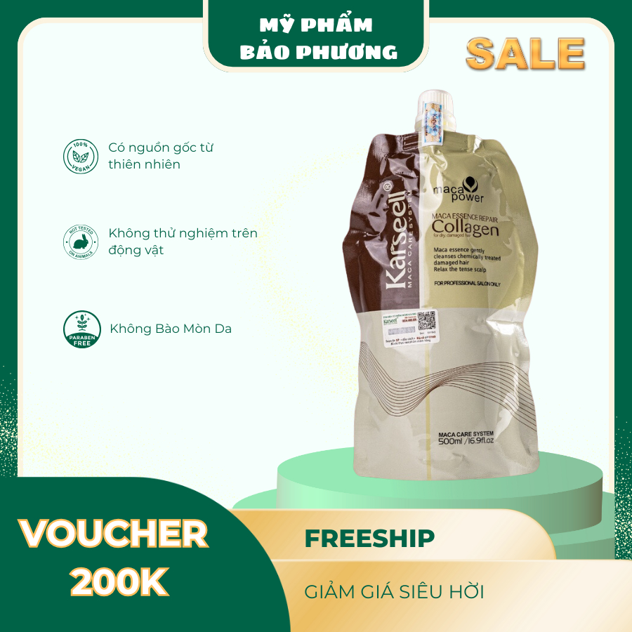 Dầu hấp tóc Ý Karseell Collagen 500ml