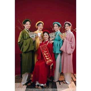 Áo ngũ thân ,áo tấc nữ tay thụng vải tây thi nhiều màu.| Việt Phục Minh Ngọc