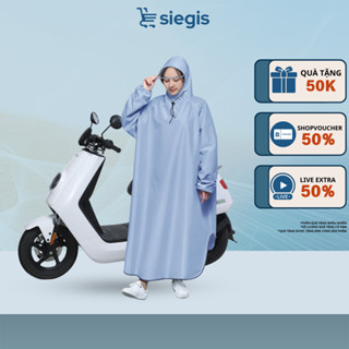Áo Mưa Đi Xe Che Kín Toàn Thân SIEGIS Phong Cách Nhật Bản Có Kính Chắn Nước Tiện Lợi Chất Liệu Chống Thấm Dày Dặn