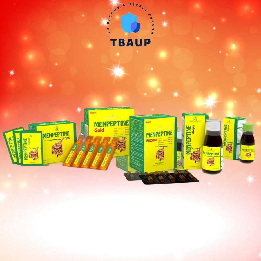 Viên uống / Siro Menpeptine men tiêu hóa giảm rối loạn, đầy bụng, ợ hơi, khó tiêu [menpeptin, enzyme