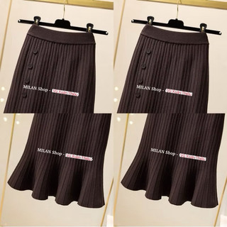 Chân váy len đuôi cá dài các kiểu style