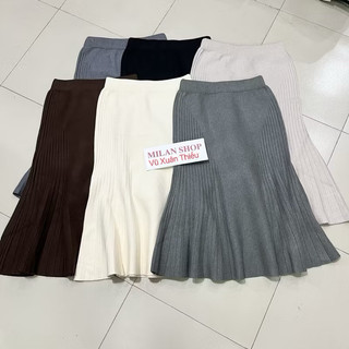 Chân váy len đuôi cá dài các kiểu style
