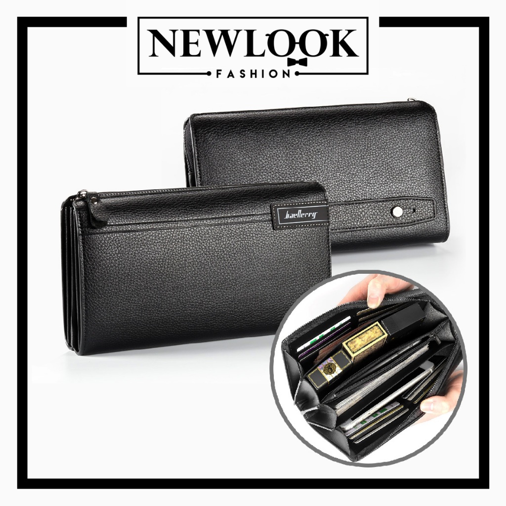 ★ TÚI CẦM TAY CLUTCH KHÓA KÉO BAELLERRY DA PU PHONG CÁCH HIỆN ĐẠI ( 21.5 x 13 x 3cm )