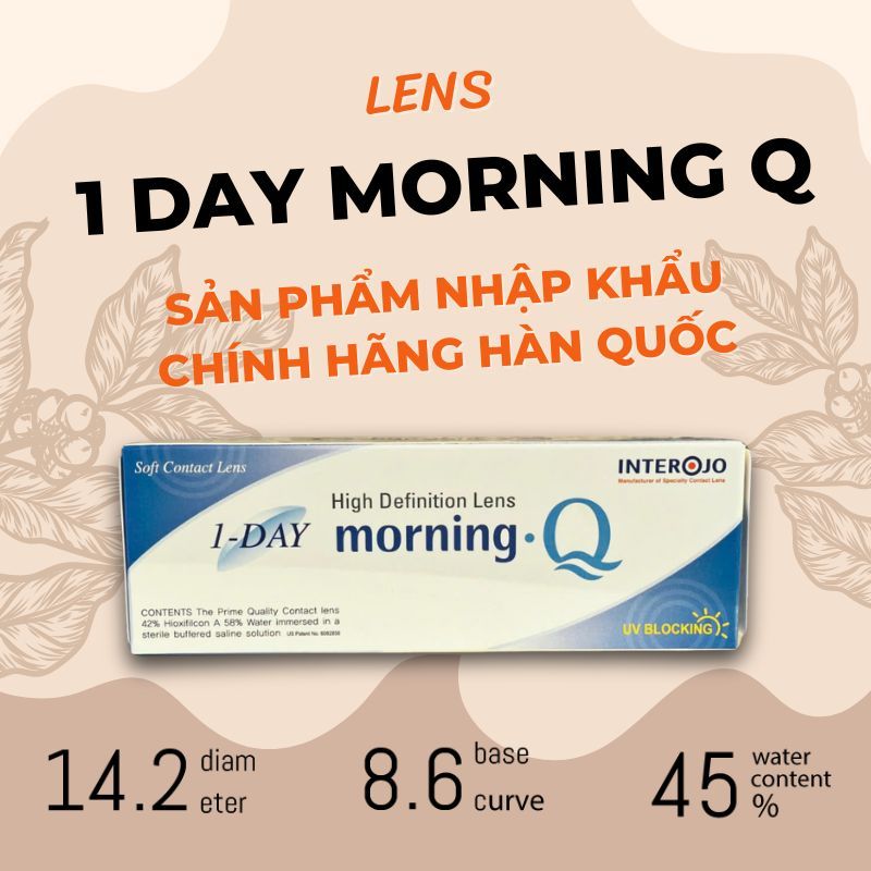 Lens ANDUEYEWEAR kính áp tròng cận không màu, Nâu, Xám số 1 Hàn Quốc DIA 14.2mm có độ (0-8) 1 chiếc