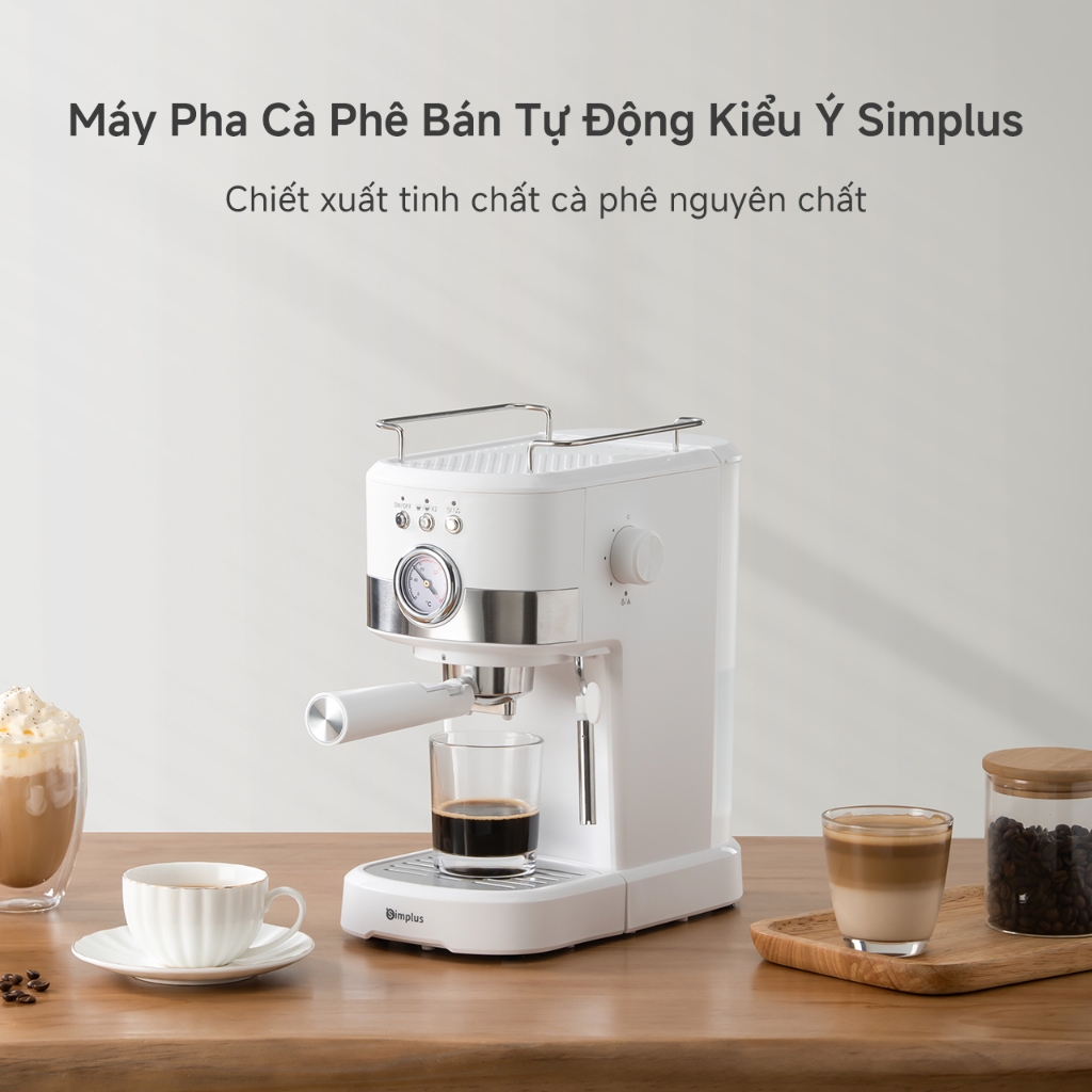 Simplus Máy Pha Cà Phê Bán Tự Động Kiểu Ý Áp Suất Sâu 15 Bar KFJH014FZ - Bảo Hành 1 Năm 1 Đổi 1 | BigBuy360 - bigbuy360.vn