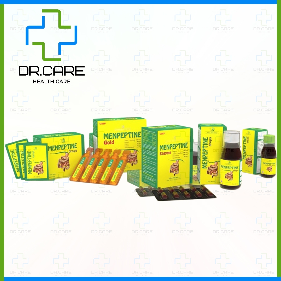 Viên uống, Siro Menpeptine Mediphar USA men tiêu hóa giúp giảm đầy bụng, khó tiêu [menpeptin, enzyme