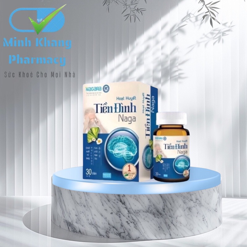 Hoạt Huyết Tiền Đình Naga ( hộp 30 viên) giúp tăng cường tuần hoàn não và giảm thiểu năng tuần hoàn 