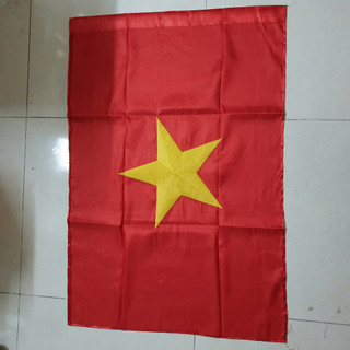 (THÊU) Cờ nước thêu, cờ tổ quốc thêu KT 70x105, CỜ ĐỎ SAO VÀNG LOẠI THÊU SẮC NÉT