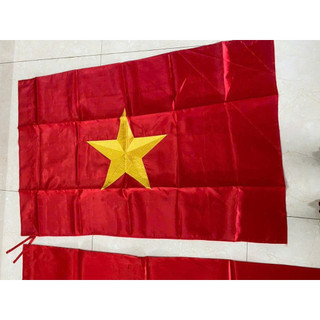 (THÊU) Cờ nước thêu, cờ tổ quốc thêu KT 70x105, CỜ ĐỎ SAO VÀNG LOẠI THÊU SẮC NÉT