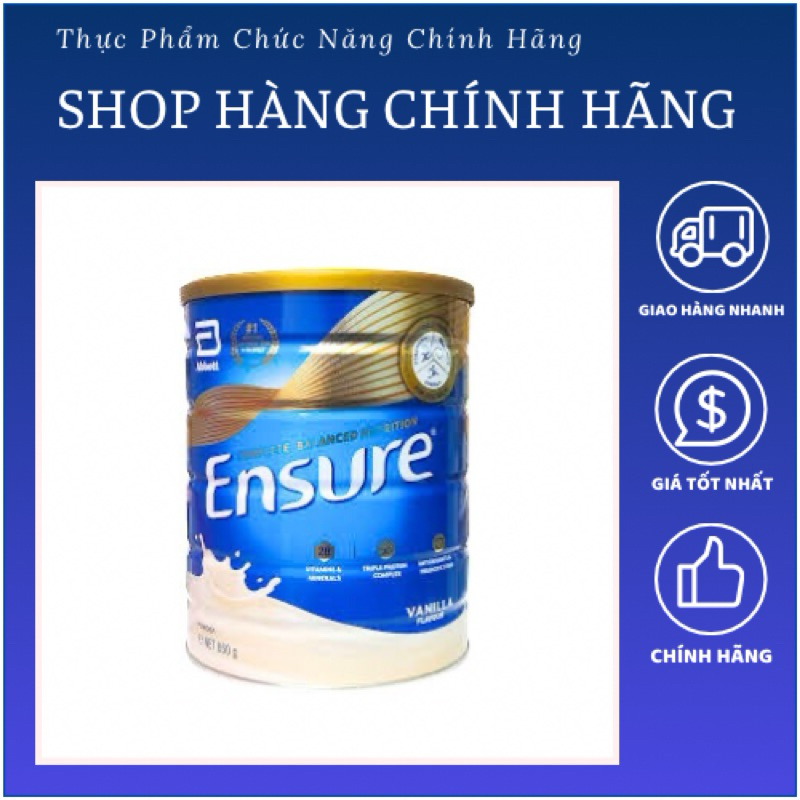 [ HCM ] Sữa bột Ensure Úc hương vanilla hộp 850g. Hạn 01/2026