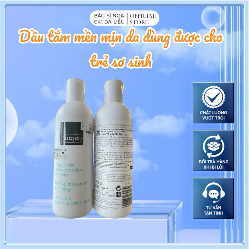 ✔️[CHÍNH HÃNG] SỮA TẮM MỀM MỊN DA MED ATOPIC ZIAJA 270ML
