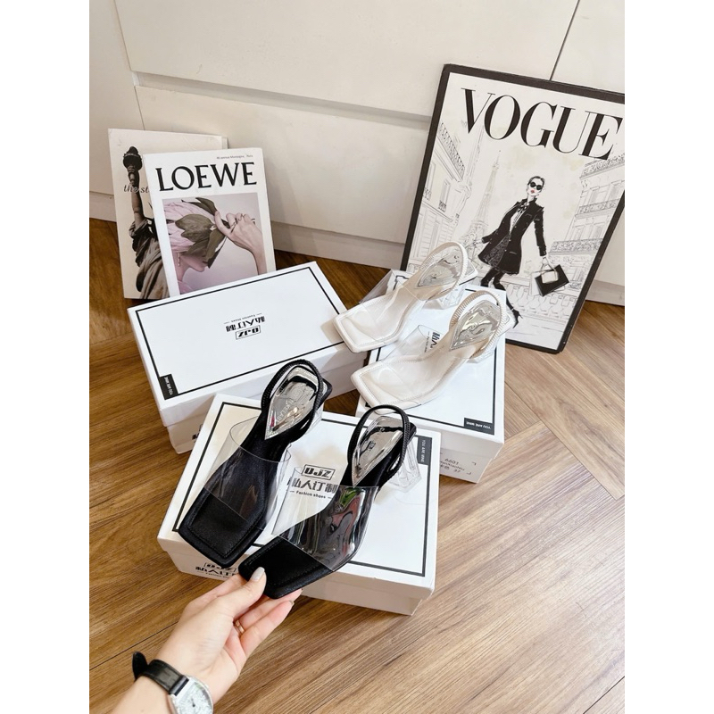 Giày Sandal Cao Gót Mica Bản 1 Quai Gót Chun Gót Trong 5p Mới Nhất - DéP, Shoes