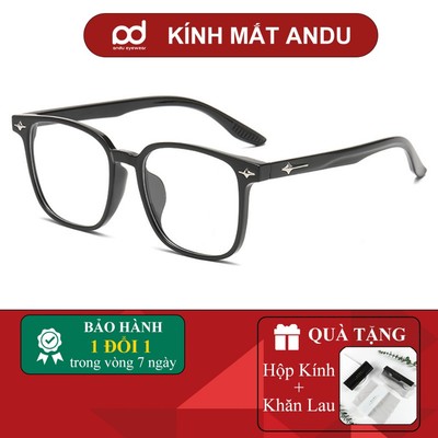Gọng kính cận thời trang nam nữ ANDU dáng vuông chống tia UV chất liệu nhựa cao cấp - 81056