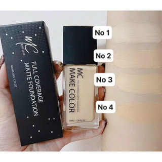 Kem Nền Dạng Lỏng 4 Màu Da Châu Á Che Khuyết Điểm - Kiềm Dầu - Lâu Trôi , Kem Nền MC Make Color Bám Nền 12 Tiếng
