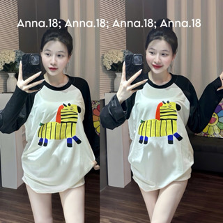  Áo phông giấy mềm mát phối tay và cổ in hình   Ngựa vằn  top nam nữ 