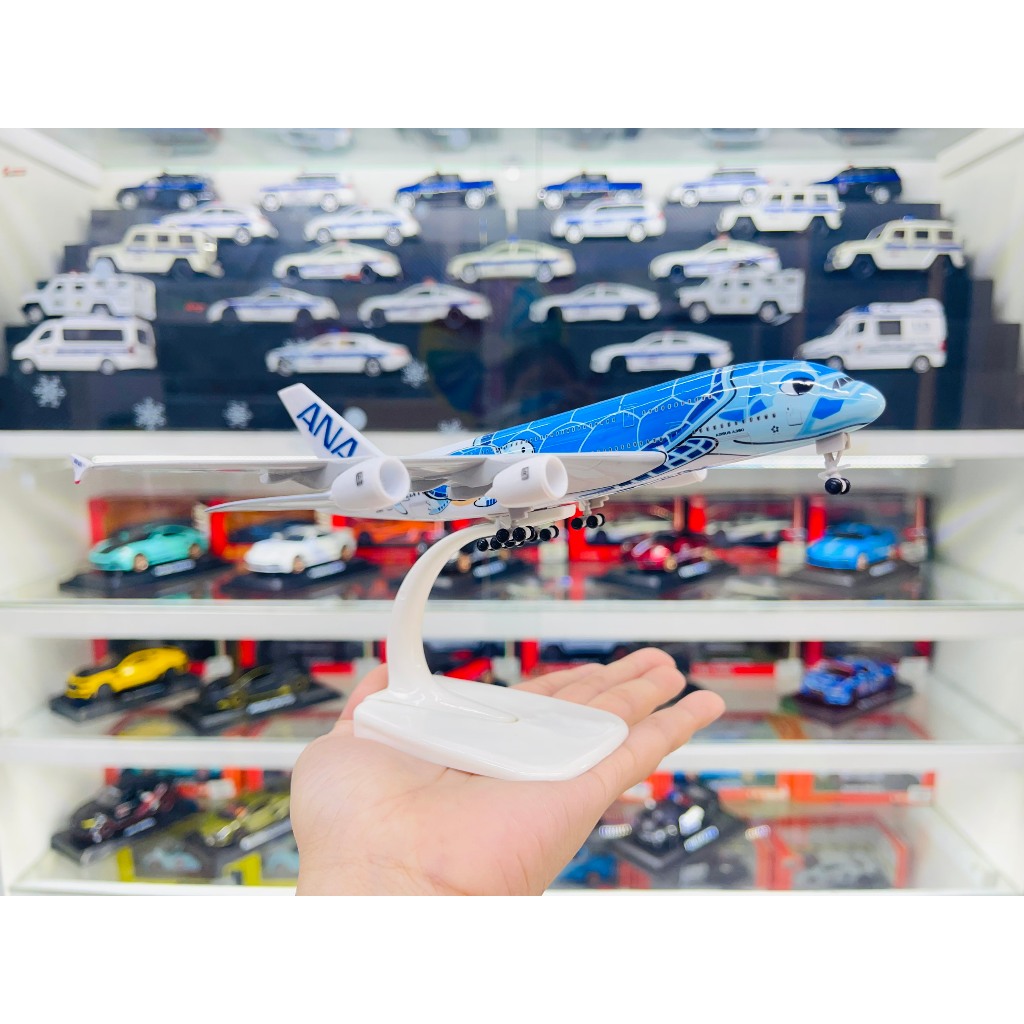 Mô hình máy bay Nhật Bản ANA Airlines Airbus A380 blue kích thước 20cm MB20086