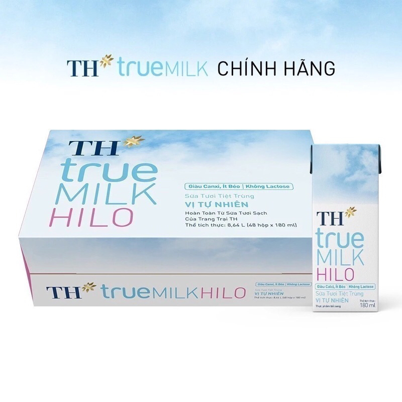 Sữa Tươi Tiệt Trùng Th-TrueMilk Hilo 180ml ( 180ml x48 ) HSD : 122025