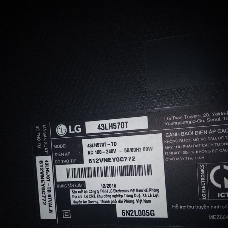 Bo mạch LG 43LH570T